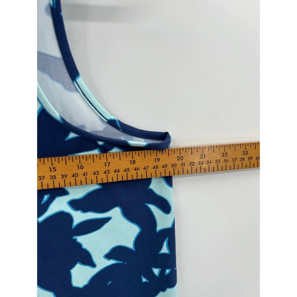 Southern Tide Blue Floral Sleeveless Performance Golf Dress Size Large - Picture 6 of 8